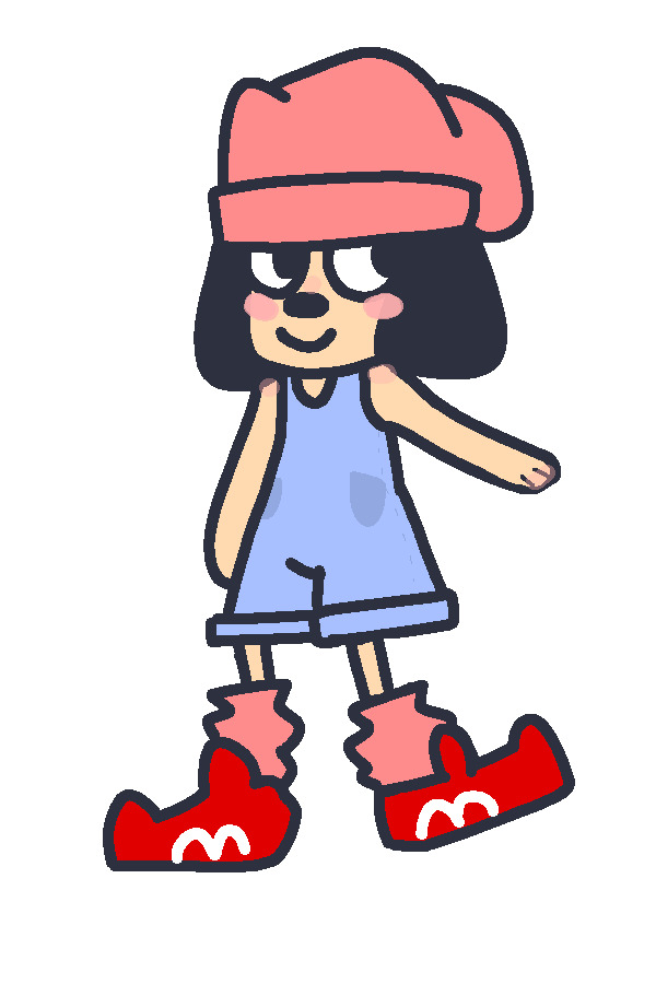 parappa in some overalls