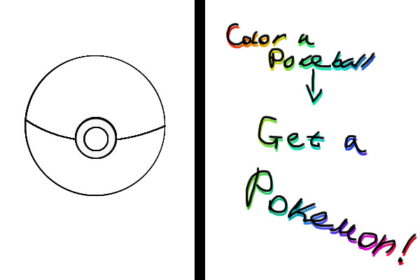 Color a Pokeball - Get a Pokemon! (taken)