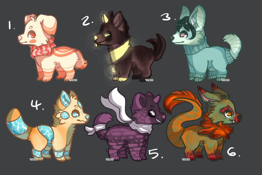 pup designs for sale ! (all taken.)