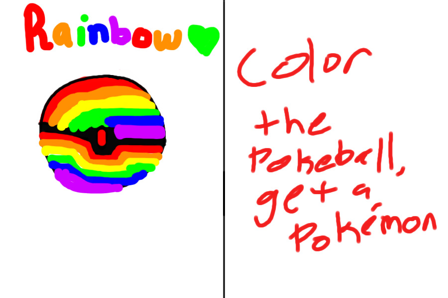 Rainbow pokemon ball 🌈