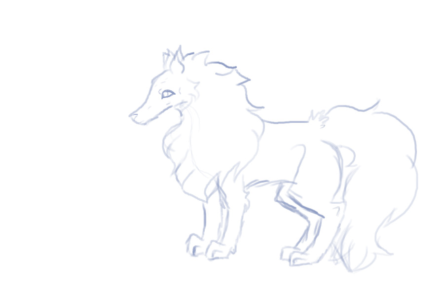 critique my floof wolf