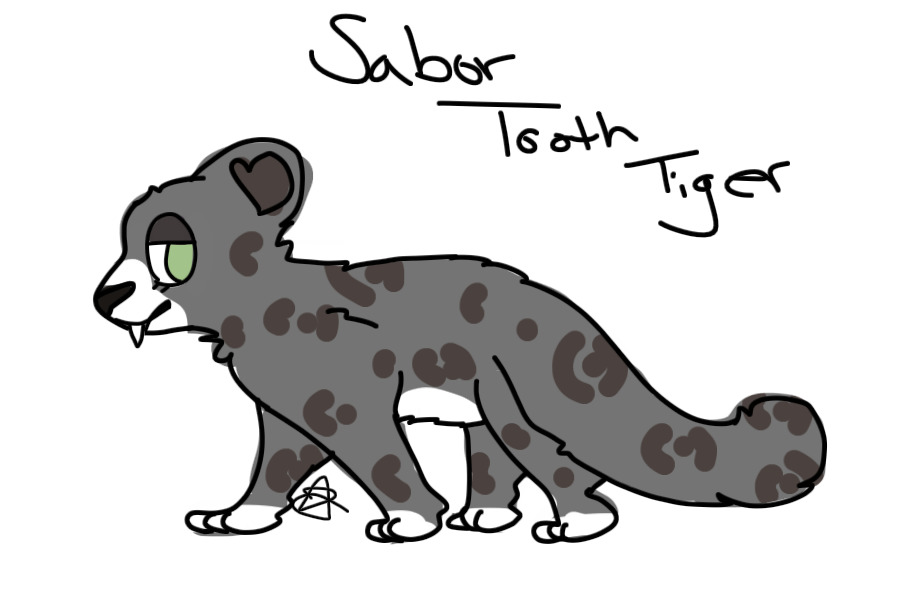 Sabor tooth tiger editable <3