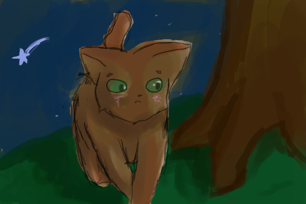 Brown kitty drawing <3