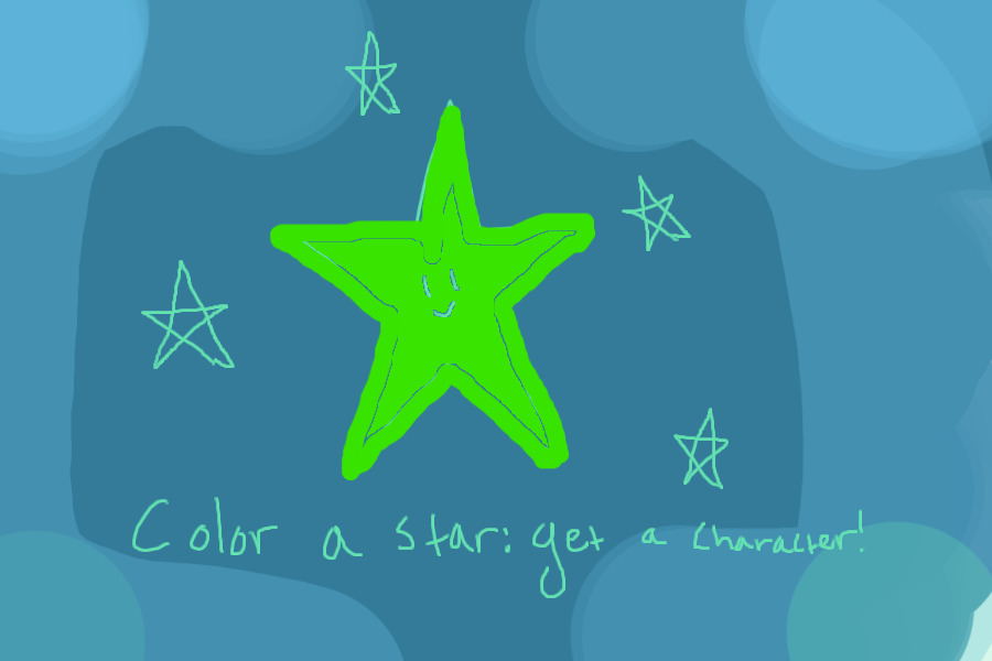 Colored in the star