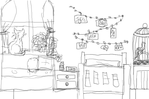 Possible wip drawing of a room???
