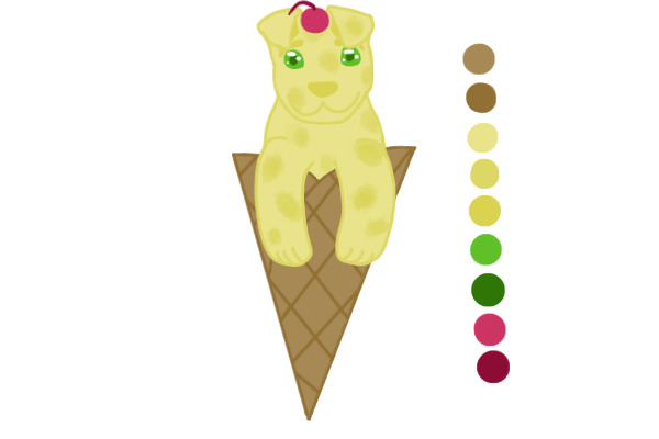 Ice Cream Bud 13 - Pineapple Sherbert Dog (CLOSED)