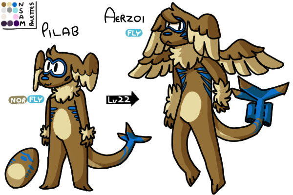 Fakemon: Pilab + Aerzoi