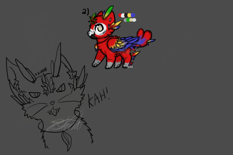 Scarlet Winged Nekomata Individual Ref