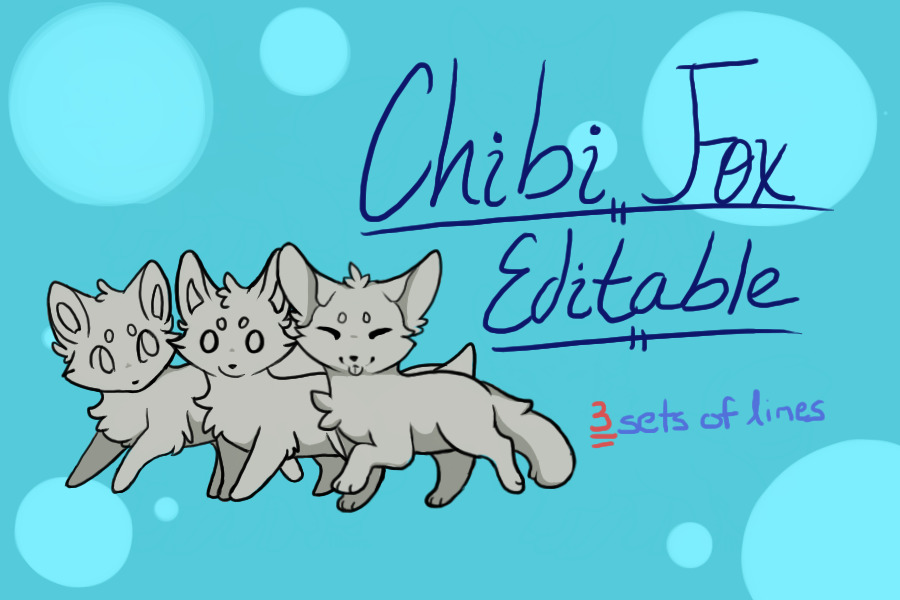 Chibi Fox Editables- UPDATE on Pg11