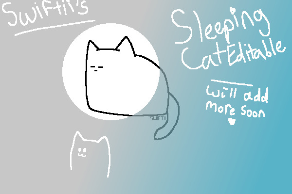 Swiftii's Sleeping Cat Editable