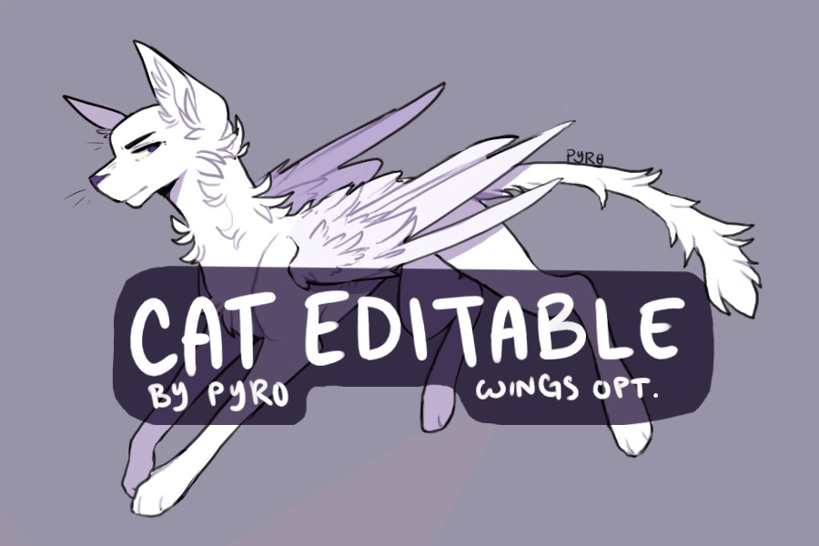 CAT EDITABLE w/ optional wings