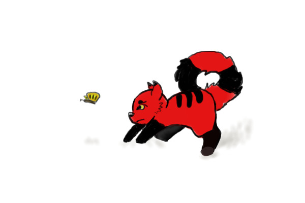 Red Discovers a Butterfly