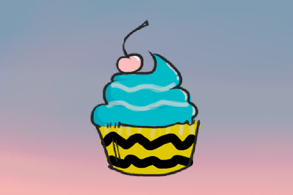 Cupcake color-in