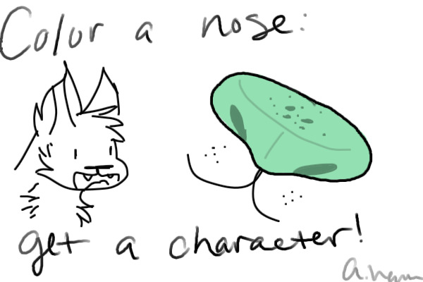 Colour A Nose, Get A Character! <3