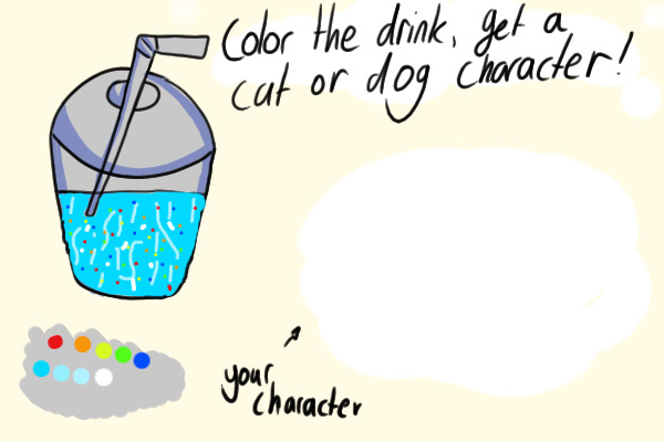 Color a drink get a dog submition
