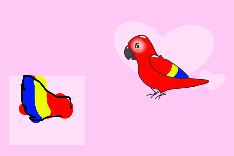 shiny macaw
