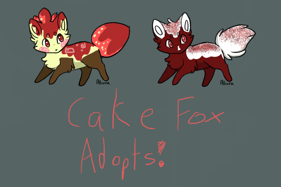 Cake fox adopts!