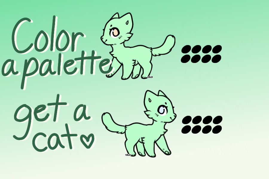 color a palette, get a cat!