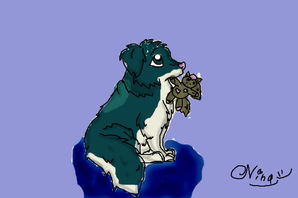 Rani the puppy coloring book page