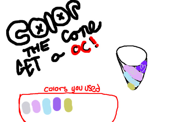 Color the cone, get an OC