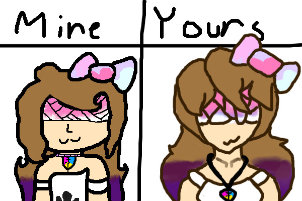 Mine/Yours (Right = my art)