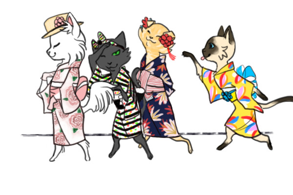 Kimono kitties