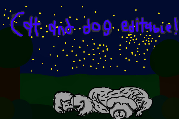 Cat and Dog editable!