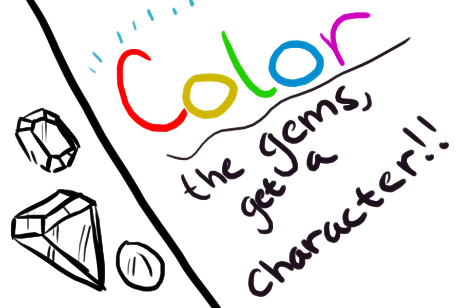 Color the gems, get a character!