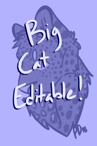 big cat editable