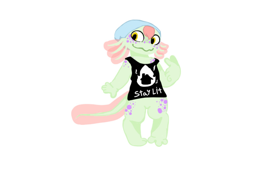 pastel goth Axolotl