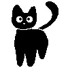 silhouette cat avatar