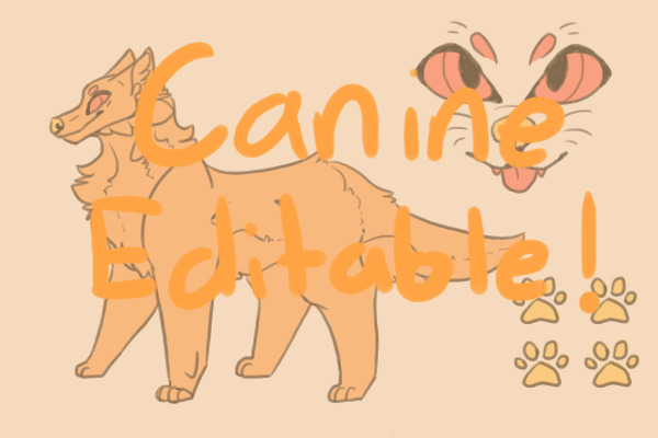 Canine EDITABLE Character Reference