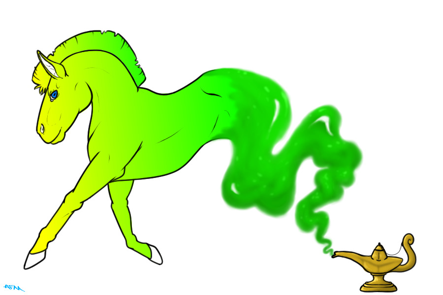 Enchanted Genie Ponies #58.  [Custom for ymbryne]