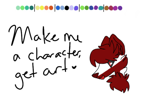 Make me a Character get Art or an Adopt || Always Open