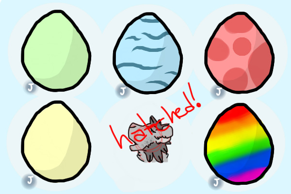 pick an egg and hatch a pet! c$10 each