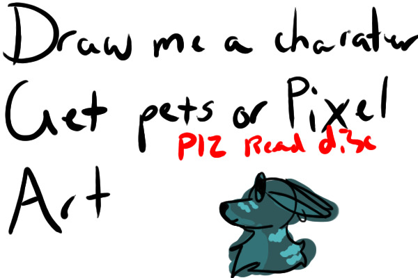Draw me a Charater get pets or pixel art