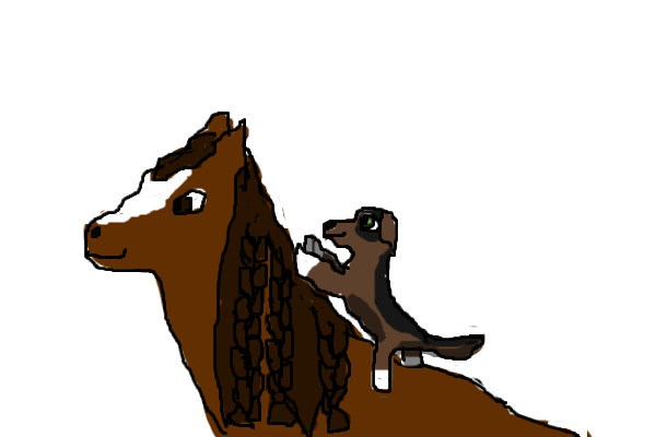 Dog and horse