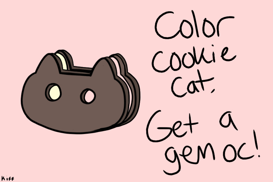 color cookie cat, get a gem oc!