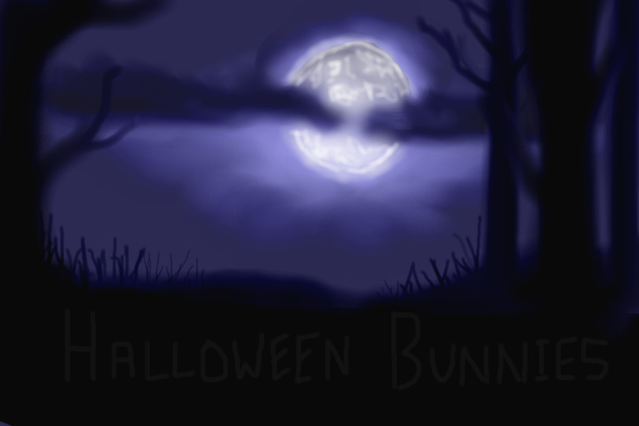 Spooky bunny background