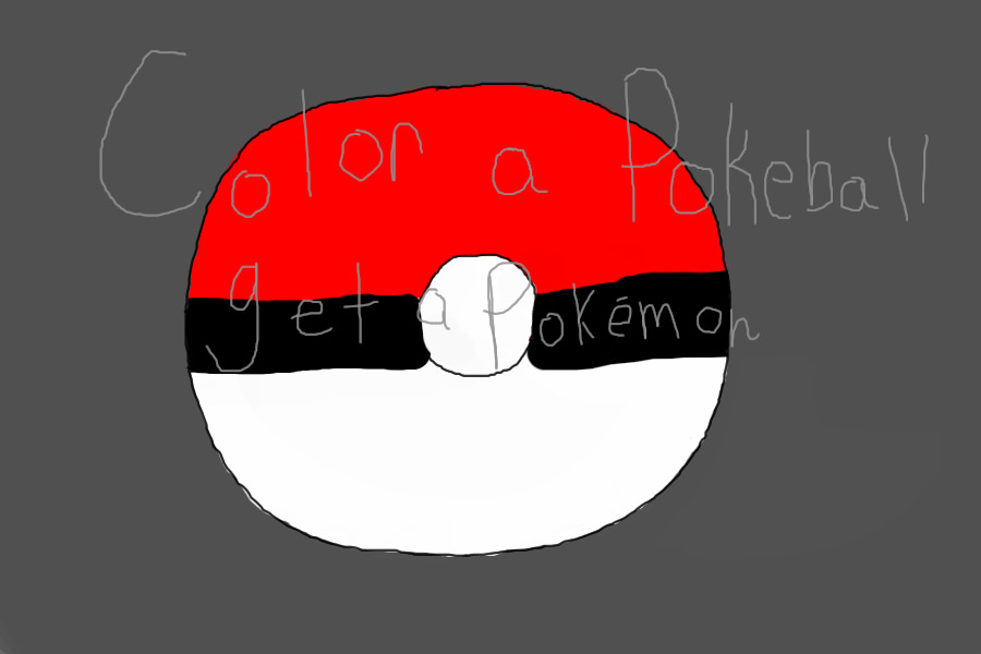 Color a Pokeball get a Pokemon v.2!