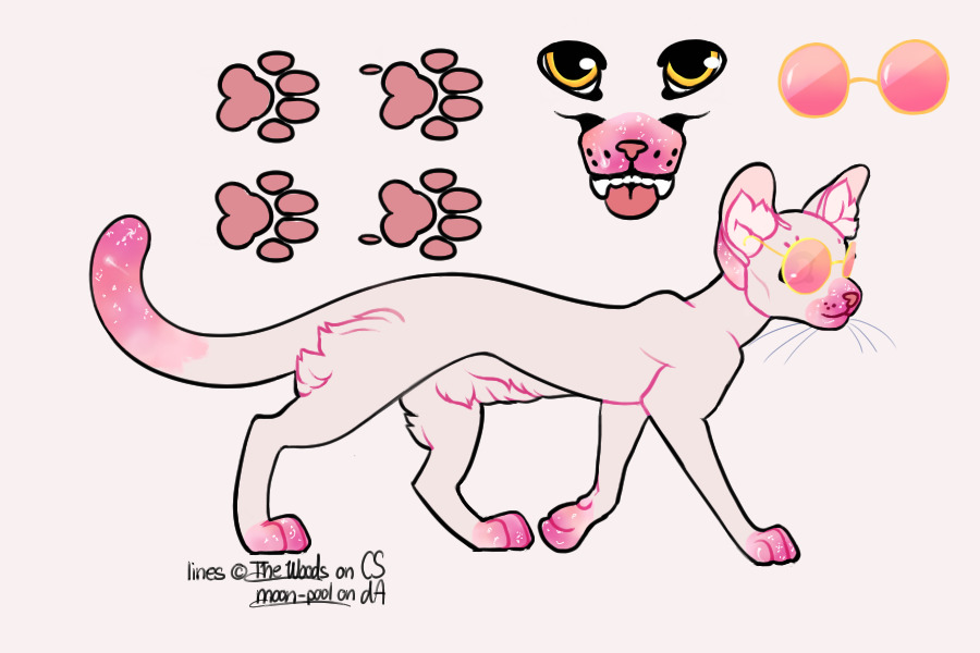 pink galaxy cat
