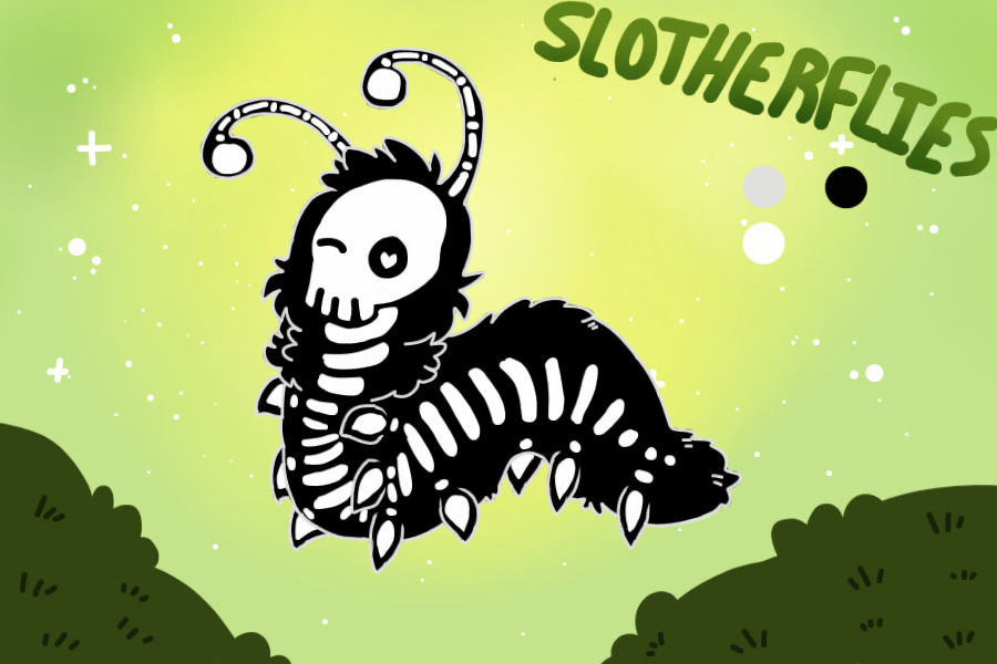 spooky event slotherflie #4 - anatomy of the slothapillar