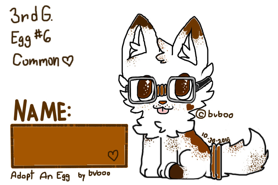 Adopt an Egg (3rd G.) Egg #6 COMPLETE!