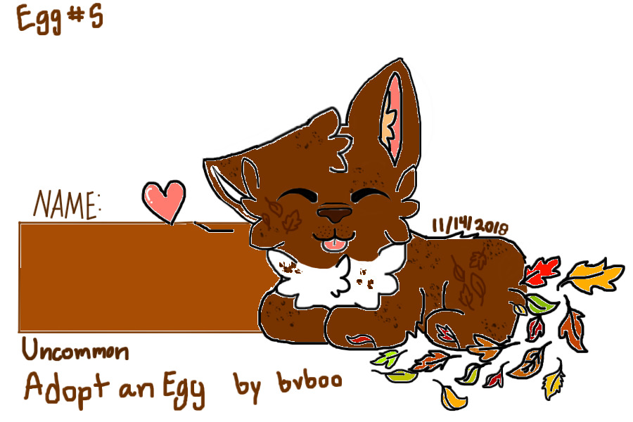 Adopt an Egg (3rd G.) Egg #5 COMPLETE!