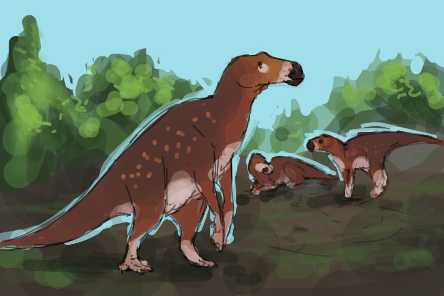 Maiasaura Peeblesorum but i drew it with a tablet this time