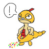 Scraggy dropped his skittles