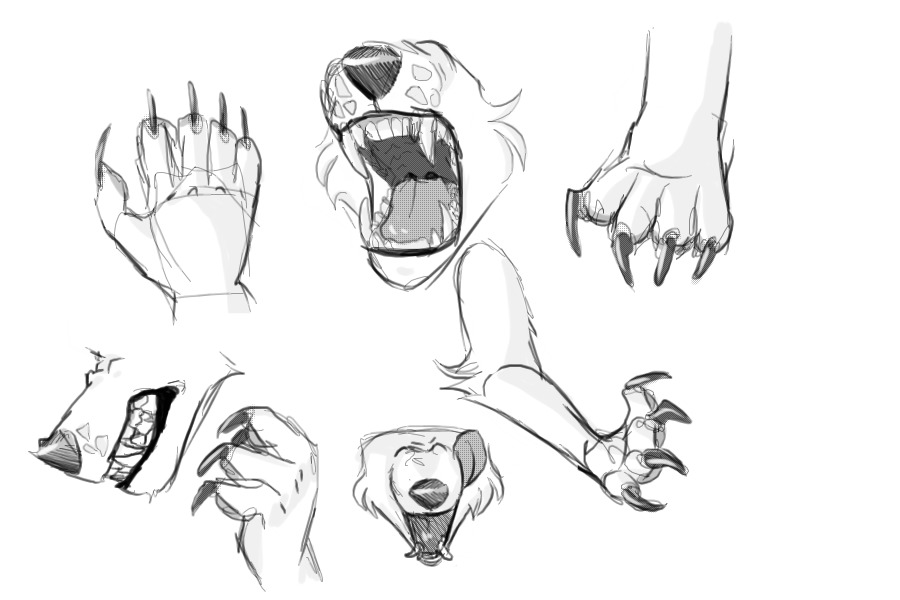 Teeth & Claw Sketches