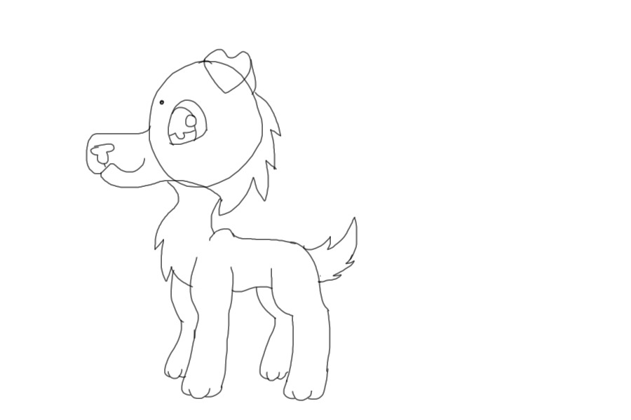 Gross dog sketch