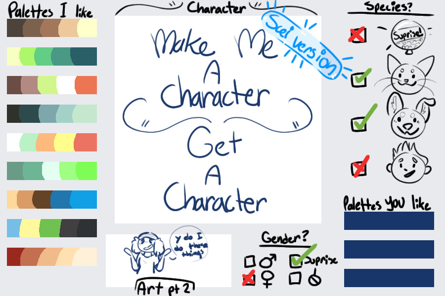 Make Me A Character, Get A Character! [new palettes]