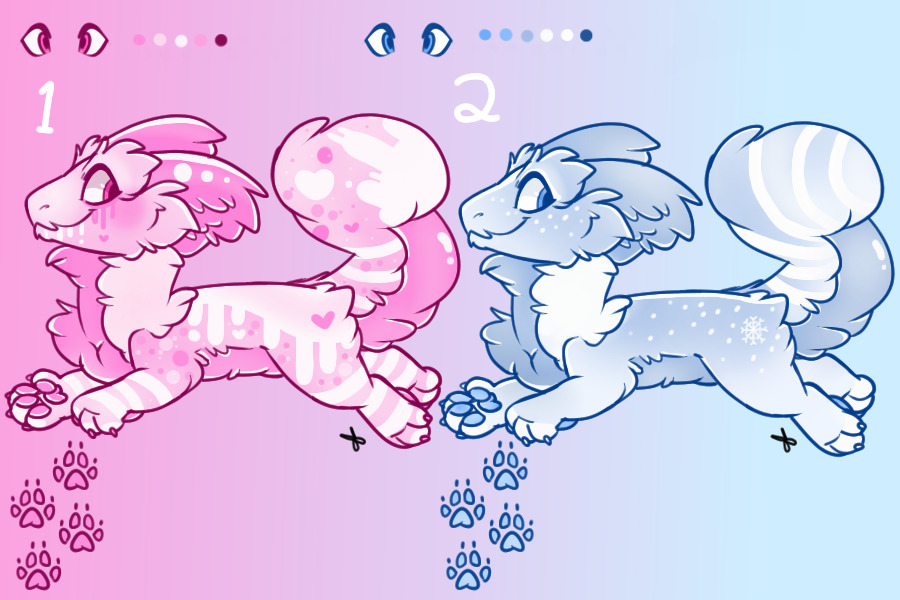 Feather Boa babies | Pink & Blue